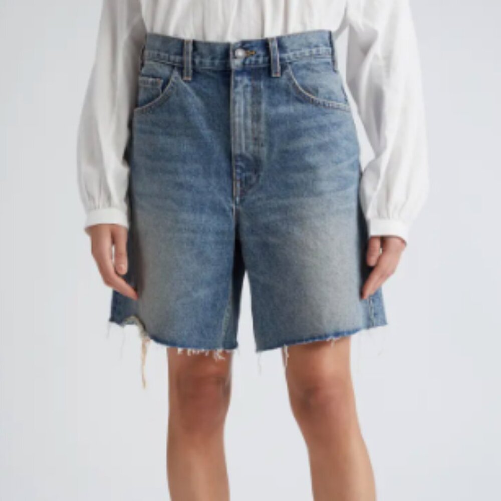 Nili Lotan Russel Russell Denim Cutoff Shorts sz 28 Gently Worn
